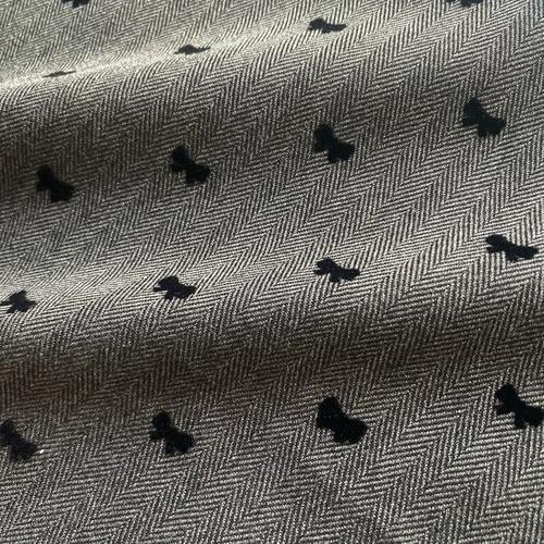 tr人字紋蝴蝶結(jié)植絨面料發(fā)飾復(fù)古女裝連衣裙半裙套裝西裝包包布料